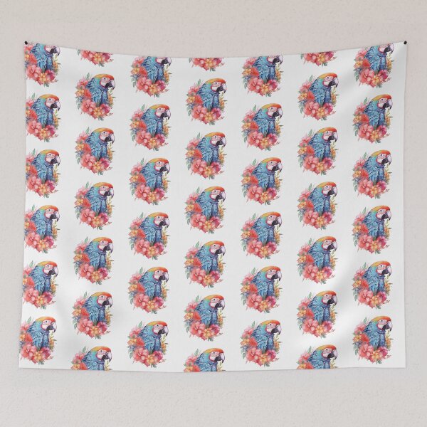 Item preview, Colorful Watercolor Floral Parrot designed and sold by TheAnimalZ00.