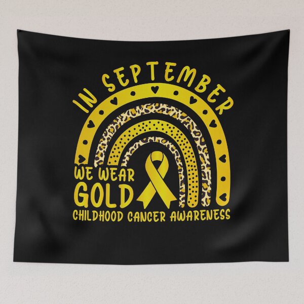 Item preview, In September We Wear Gold Childhood Cancer Awareness Rainbow designed and sold by MobyStickers.