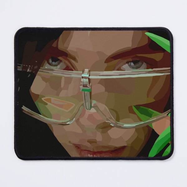 Item preview, Billie Eillish portrait with green hair and nails designed and sold by Blue-Hive-Store.