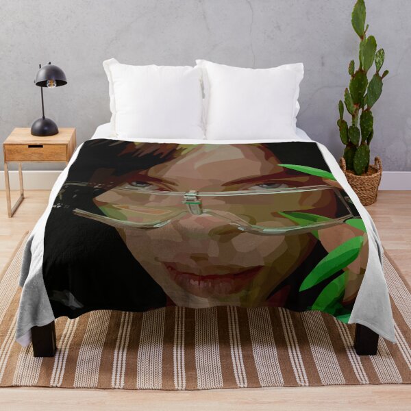 Item preview, Billie Eillish portrait with green hair and nails designed and sold by Blue-Hive-Store.