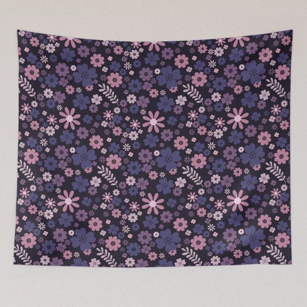 Item preview, Blue and Pink Ditsy Floral Repeated Pattern designed and sold by PearlMoonGrapes.
