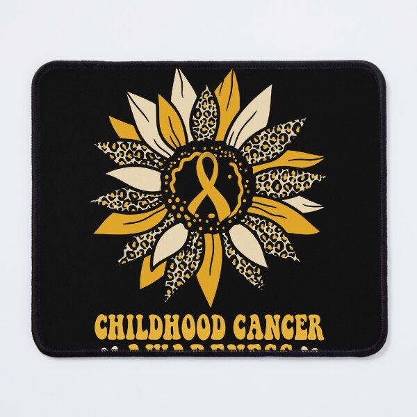 Item preview, Sunflower Yellow Gold Childhood Cancer Awareness Ribbon designed and sold by MobyStickers.
