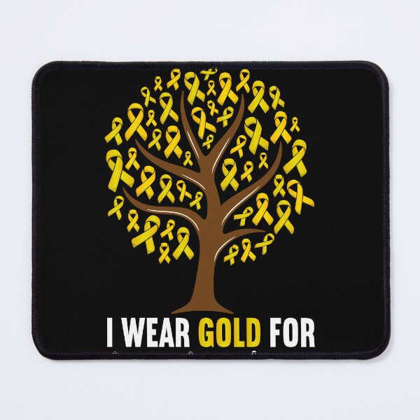 Item preview, I Wear Gold for Childhood Cancer Awareness Shirt Tree Ribbon designed and sold by MobyStickers.