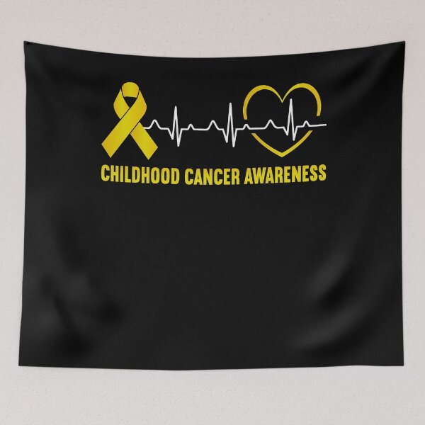 Item preview, Heartbeat Childhood Cancer Awareness Tee Yellow Gold Ribbon designed and sold by MobyStickers.