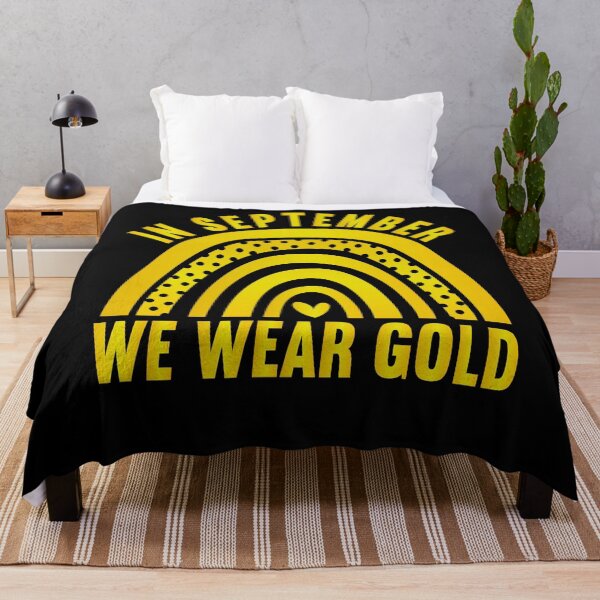Item preview, In September We Wear Gold Childhood Cancer Awareness Rainbow designed and sold by MobyStickers.