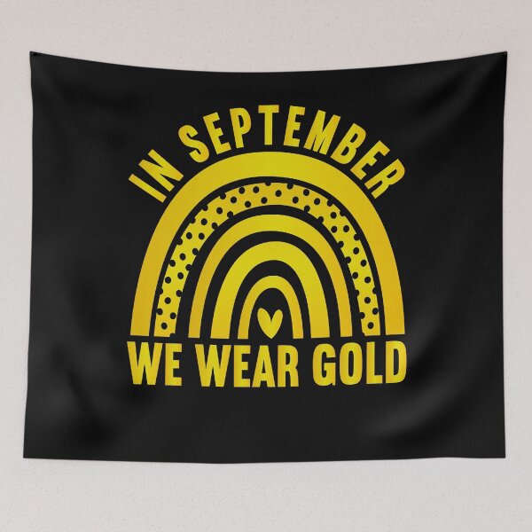 Item preview, In September We Wear Gold Childhood Cancer Awareness Rainbow designed and sold by MobyStickers.