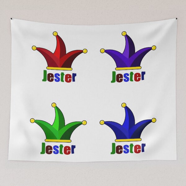 Item preview, Pack of jester, joker or clown hats in various colors with names in colored letters designed and sold by shennix.