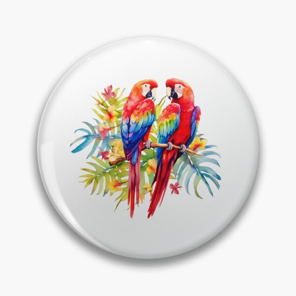 Item preview, Colorful Watercolor Macaw Parrots designed and sold by TheAnimalZ00.