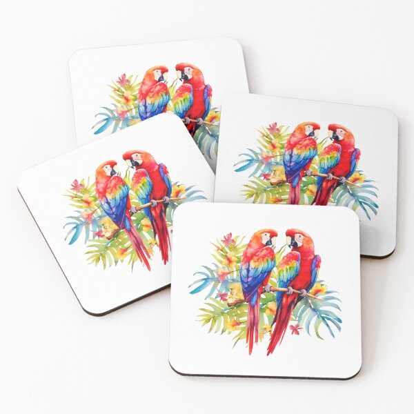 Item preview, Colorful Watercolor Macaw Parrots designed and sold by TheAnimalZ00.