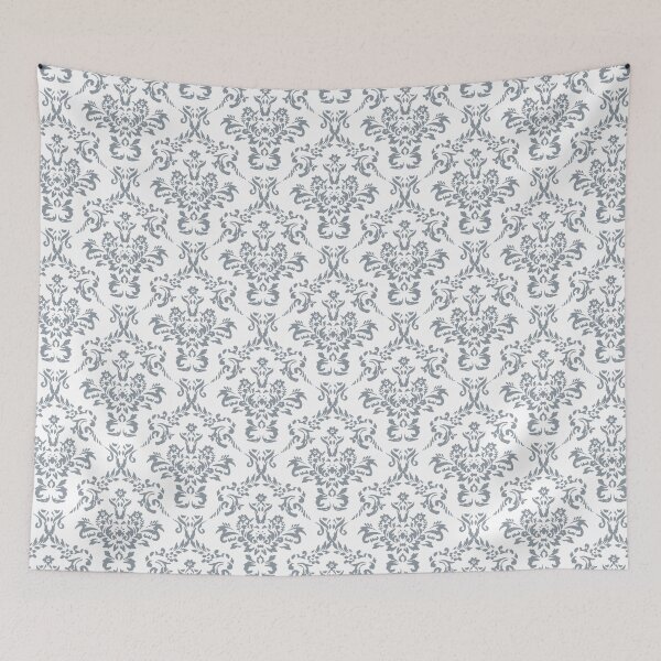 Item preview, Grey Ornamental Flower & Vines Pattern designed and sold by Jared Davies.