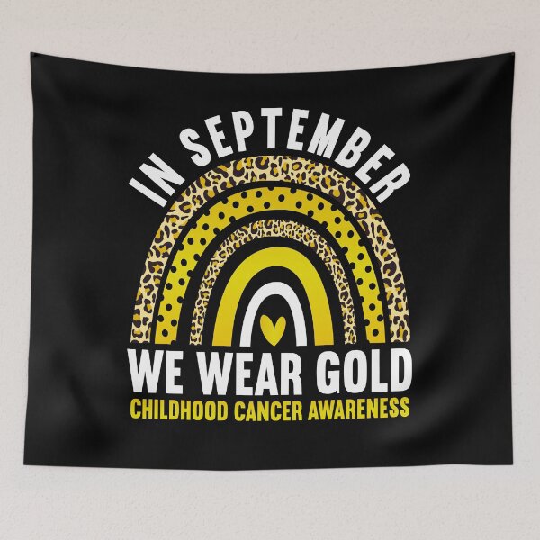 Item preview, In September We Wear Gold Childhood Cancer Awareness Rainbow designed and sold by MobyStickers.