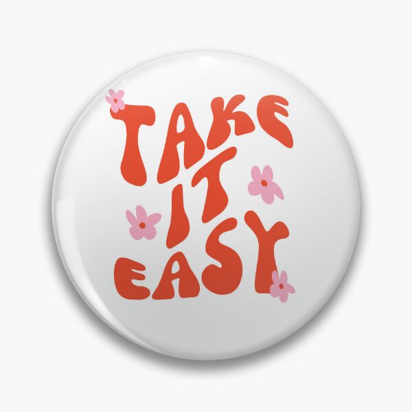 Item preview, Take it Easy - Relaxation Typography for Chill Souls - Red and Pink designed and sold by Biddakate.