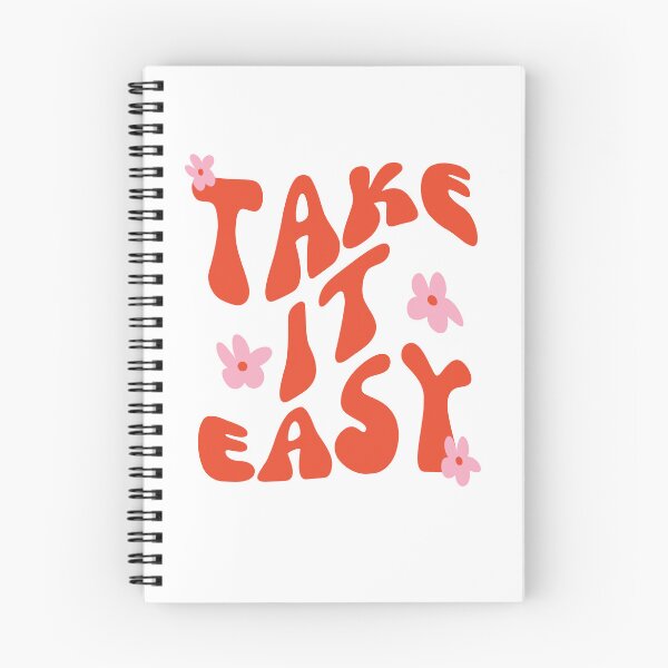 Item preview, Take it Easy - Relaxation Typography for Chill Souls - Red and Pink designed and sold by Biddakate.