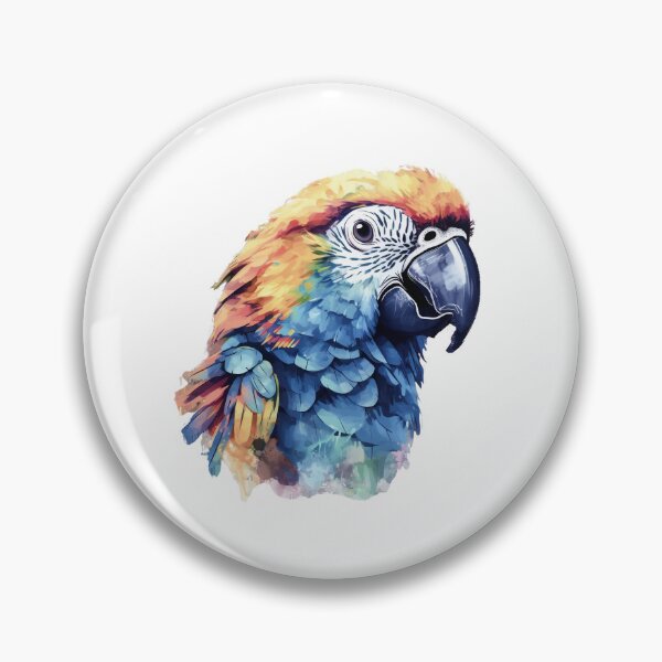 Item preview, Watercolor Macaw Face designed and sold by TheAnimalZ00.