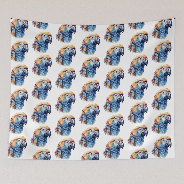Item preview, Watercolor Macaw Face designed and sold by TheAnimalZ00.