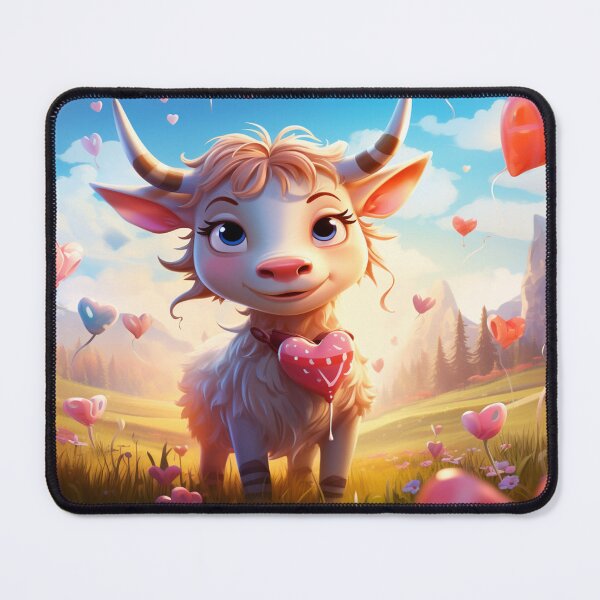 Item preview, Valentine's Day Cow Decorative Panel designed and sold by DropeSavage.