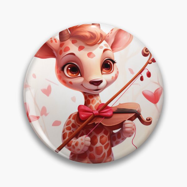 Item preview, valentine's day giraffe decorative panel designed and sold by DropeSavage.