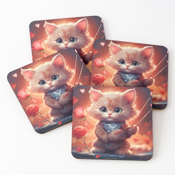 Item preview, valentine's day cat decorative panel designed and sold by DropeSavage.