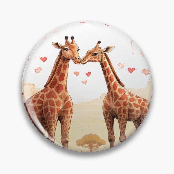 Item preview, valentine's day giraffe decorative panel designed and sold by DropeSavage.