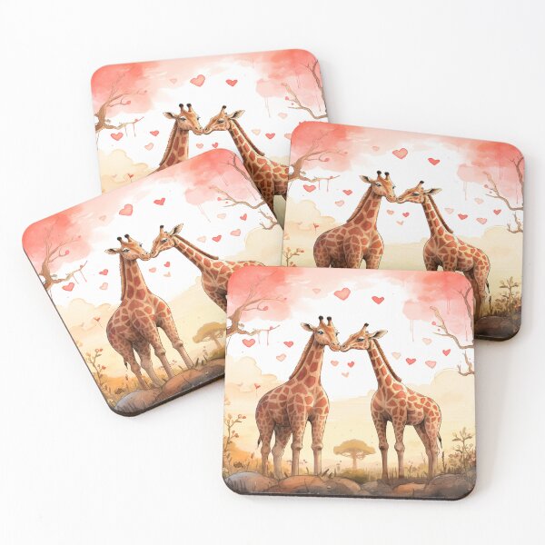 Item preview, valentine's day giraffe decorative panel designed and sold by DropeSavage.