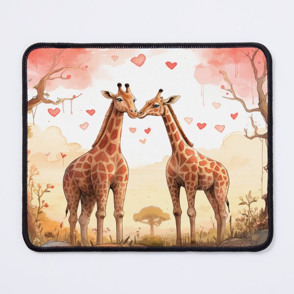 Item preview, valentine's day giraffe decorative panel designed and sold by DropeSavage.