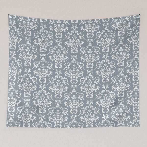 Item preview, Grey Ornamental Flower & Vines Pattern designed and sold by Jared Davies.