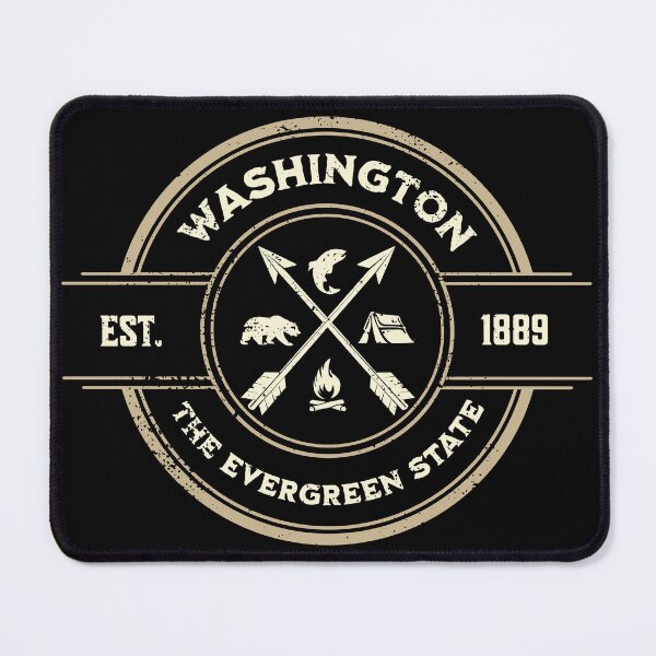 Item preview, WA Washington State Evergreen State Retro Vintage Design Pacific Northwest PNW designed and sold by JustincredibleT.