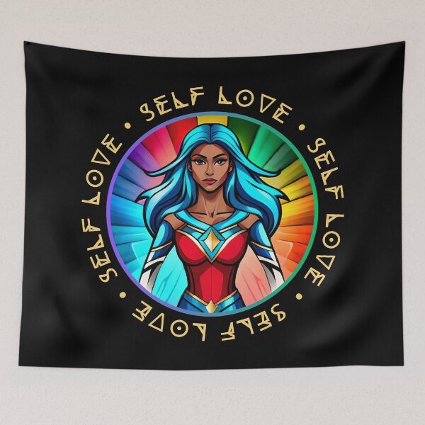 Item preview, Superhero Woman Self Love Promise Rainbow Warrior Purple designed and sold by Melan Designs.