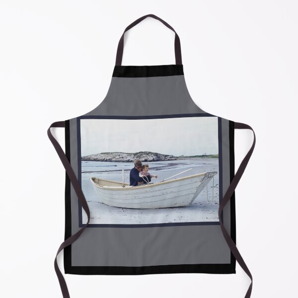 Item preview, TWO KENNEDYS IN A BOAT-WEEKEND AT NEWPORT PRESIDENT KENNEDY AND JOHN F. KENNEDY JR IN BEACHED ROWBOAT designed and sold by PatriotCat.