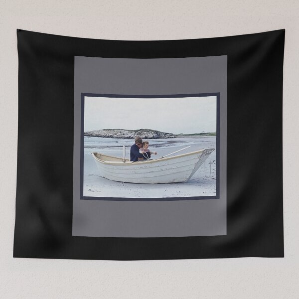 Item preview, TWO KENNEDYS IN A BOAT-WEEKEND AT NEWPORT PRESIDENT KENNEDY AND JOHN F. KENNEDY JR IN BEACHED ROWBOAT designed and sold by PatriotCat.