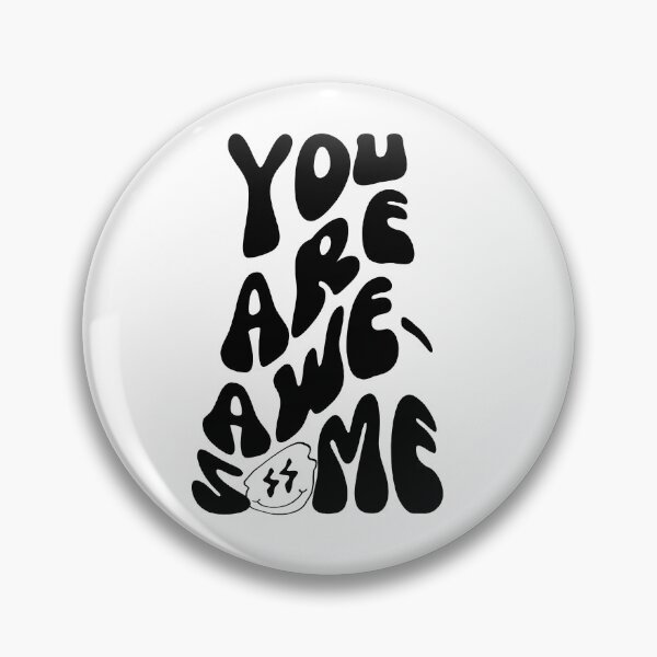 Item preview, You Are Awesome - Uplifting Typography for Positive Affirmations - Black designed and sold by Biddakate.