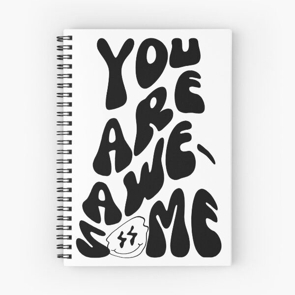 Item preview, You Are Awesome - Uplifting Typography for Positive Affirmations - Black designed and sold by Biddakate.