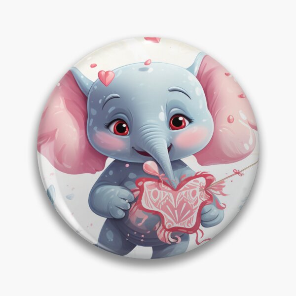 Item preview, valentine's day elephant decorative panel designed and sold by DropeSavage.