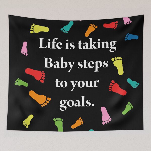Item preview, Life is taking baby steps to your goals. designed and sold by roztshirts.