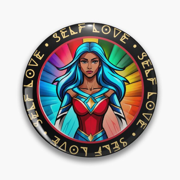 Item preview, Superhero Woman Self Love Promise Rainbow Warrior Red designed and sold by Melan Designs.