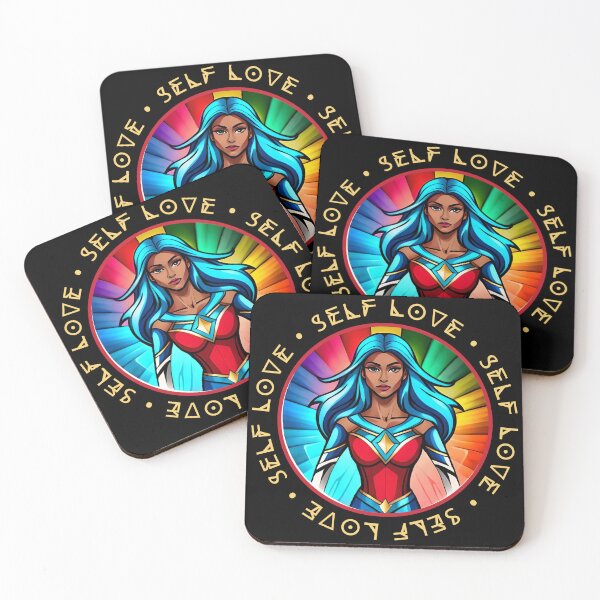 Item preview, Superhero Woman Self Love Promise Rainbow Warrior Red designed and sold by Melan Designs.