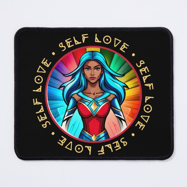 Item preview, Superhero Woman Self Love Promise Rainbow Warrior Red designed and sold by Melan Designs.