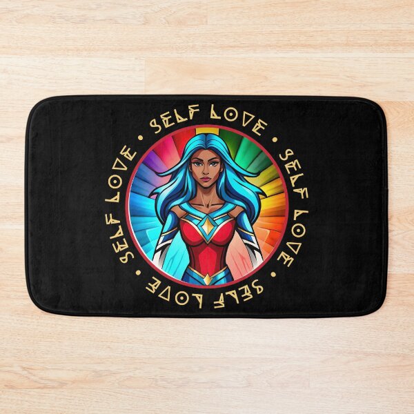 Item preview, Superhero Woman Self Love Promise Rainbow Warrior Red designed and sold by Melan Designs.