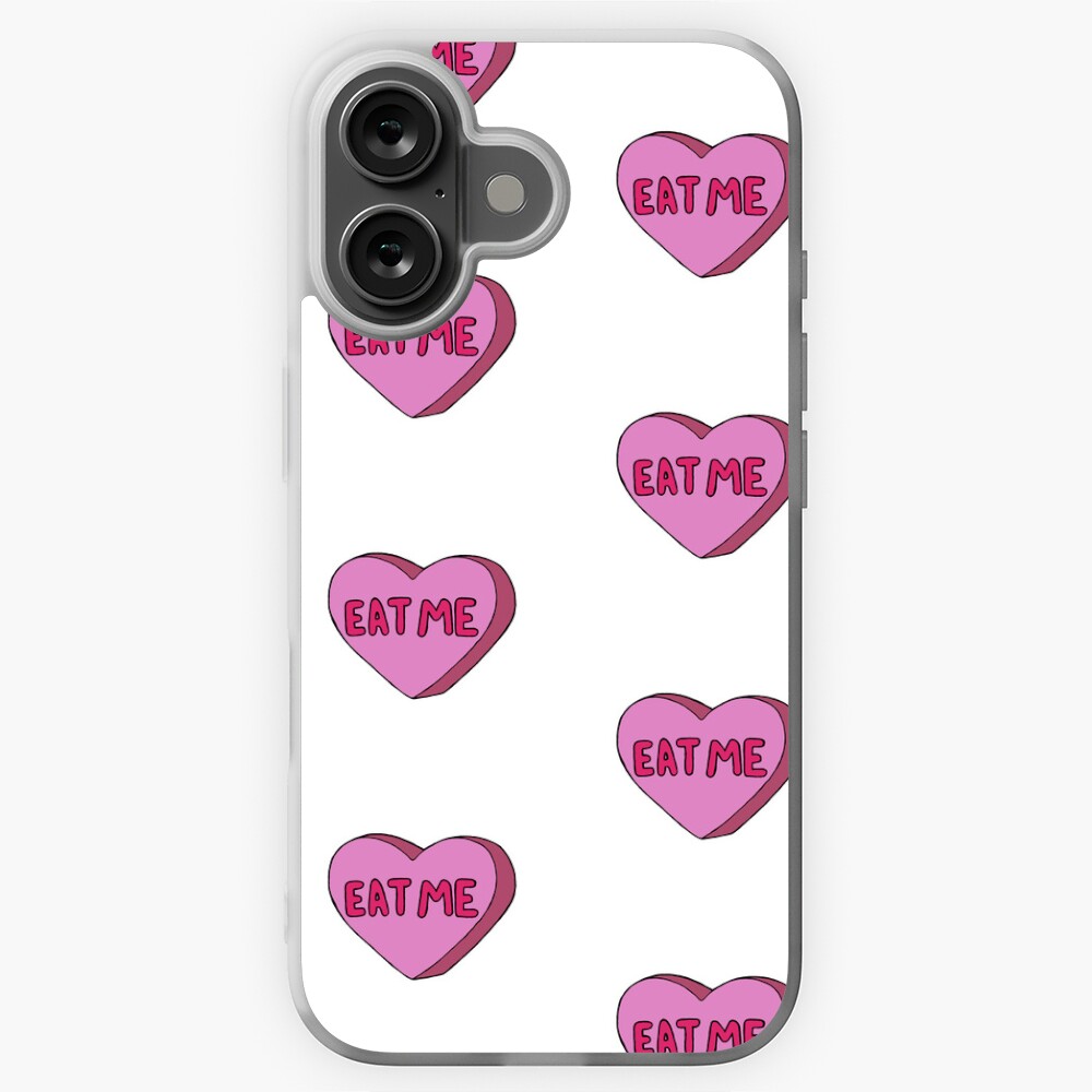 Pink "eat me" candy heart Sticker