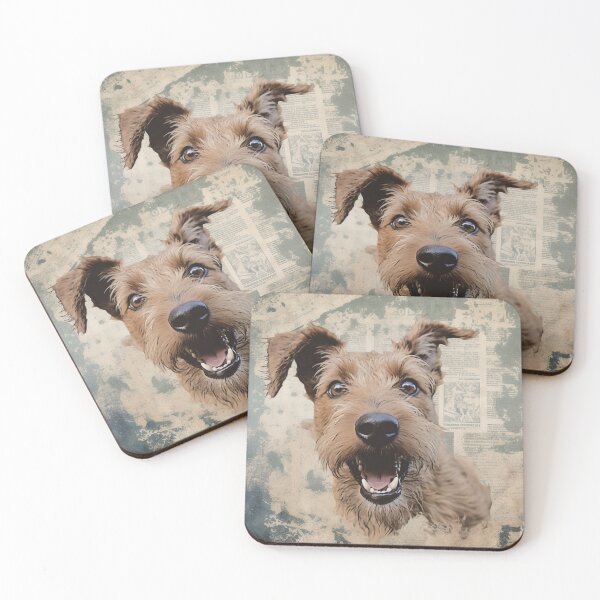 Item preview, Vintage Inquisitive looking Irish Terrier designed and sold by liana campbell.