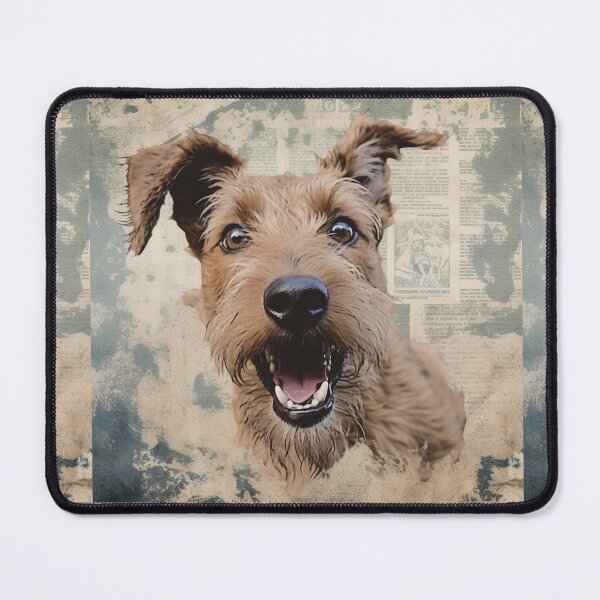 Item preview, Vintage Inquisitive looking Irish Terrier designed and sold by liana campbell.