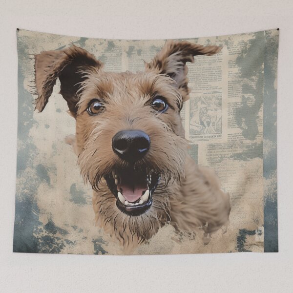 Item preview, Vintage Inquisitive looking Irish Terrier designed and sold by liana campbell.