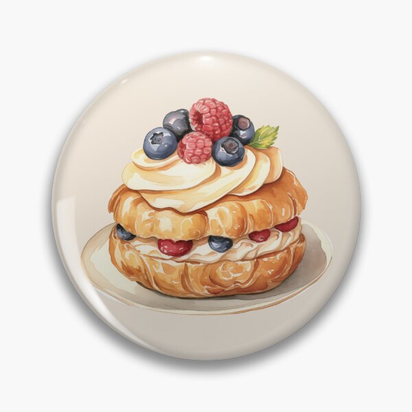 Item preview, Vanilla Cream Puffs With Fresh Berries designed and sold by Alicia Chee.