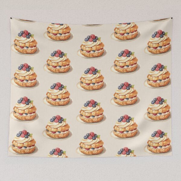 Item preview, Vanilla Cream Puffs With Fresh Berries designed and sold by Alicia Chee.