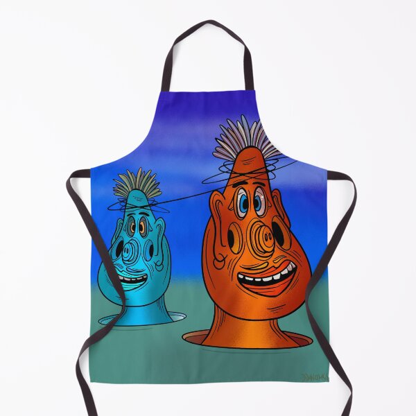 Item preview, Weird Moai type cartoony creatures coming out of the ground.  designed and sold by DaveDanchuk.