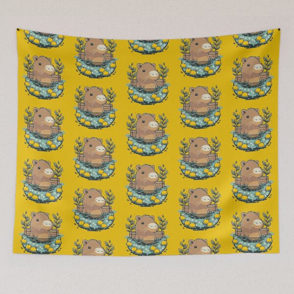 Item preview, Capybara soaking in Yuzu Onsen designed and sold by EclipseThreads.