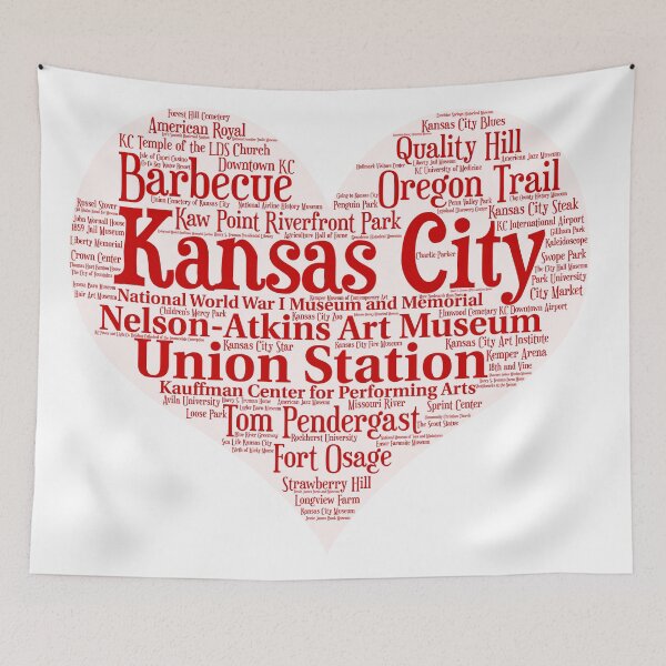 Item preview, Heart of Kansas City Heart Word Cloud Products designed and sold by Mel747.