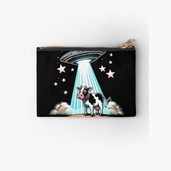 Item preview, Cartoon flying saucer beaming up a cow designed and sold by Inkstorm-London.