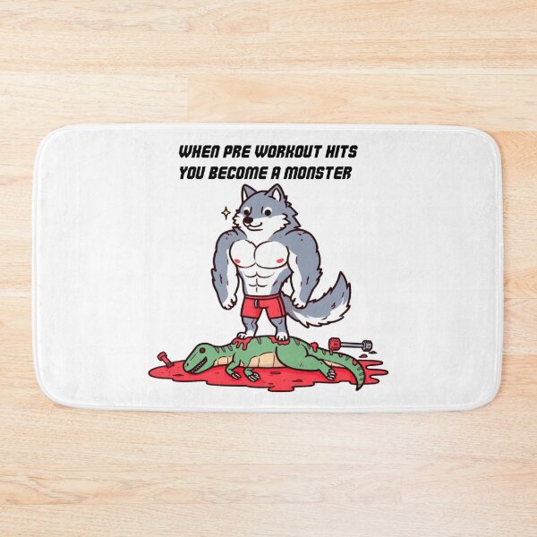 Item preview, When Pre Workout Hits: Muscle Wolf designed and sold by LemuellTrends.