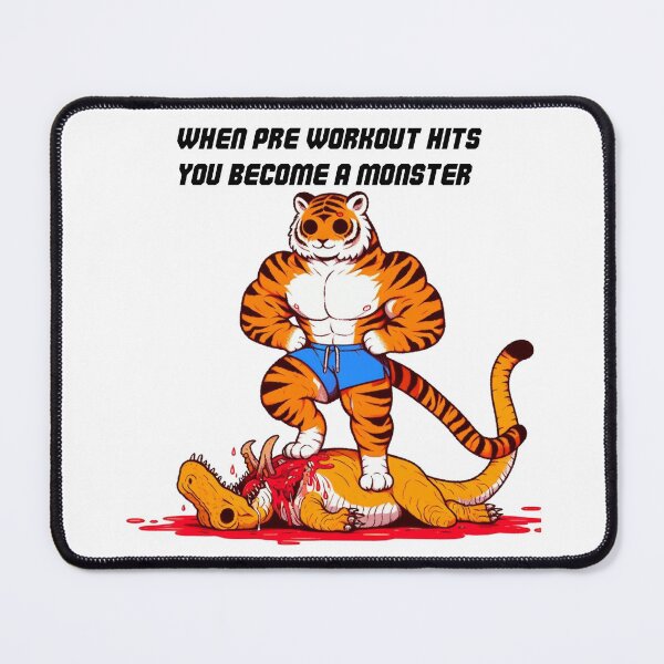 Item preview, When Pre Workout Hits: Muscle Tiger designed and sold by LemuellTrends.